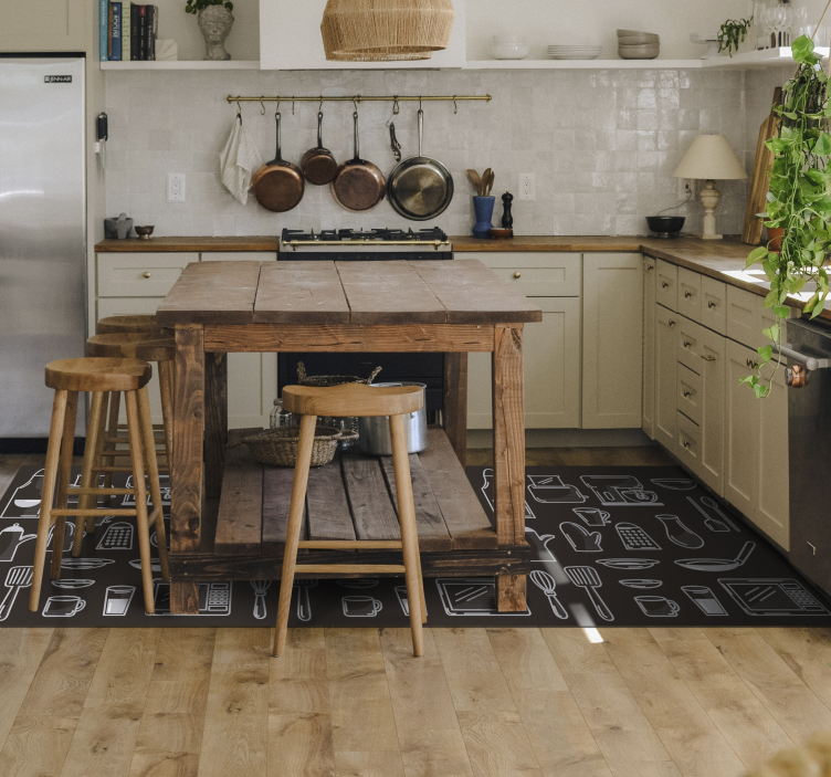 Tapis en vinyle d'utensiles de cuisine - TenStickers