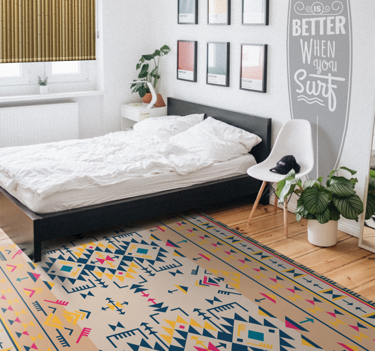 Tapis vinyle géométrique décor à motifs géométriques - TenStickers
