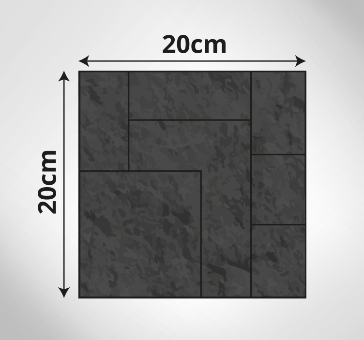 Tapis vinyle pierre surface noire texturée - TenStickers