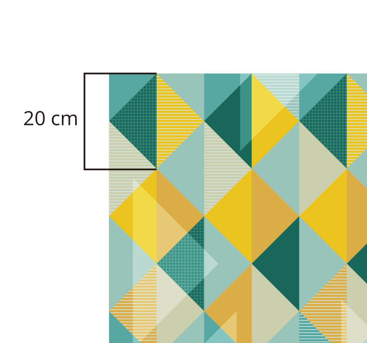 Tapis vinyle géométrique tableau de triangles géométriques - TenStickers