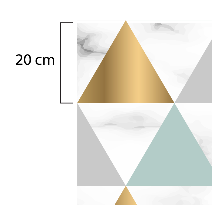 Tapis vinyle géométrique mosaïque de triangle géométrique - TenStickers