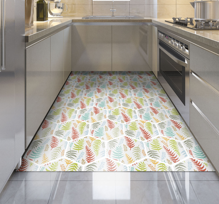 tapis vinyle cuisine Carreaux de plantes de cuisine - TenStickers