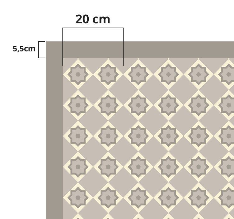 Tapis vinyle marbre motif étoile élégant - TenStickers