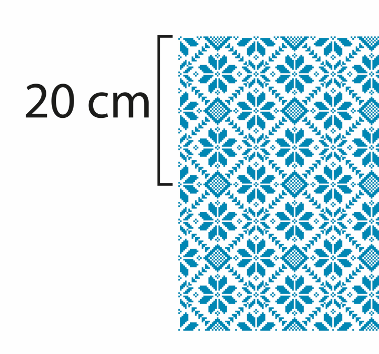 Tapis vinyle carreaux de ciment motif de carreaux bleus - TenStickers