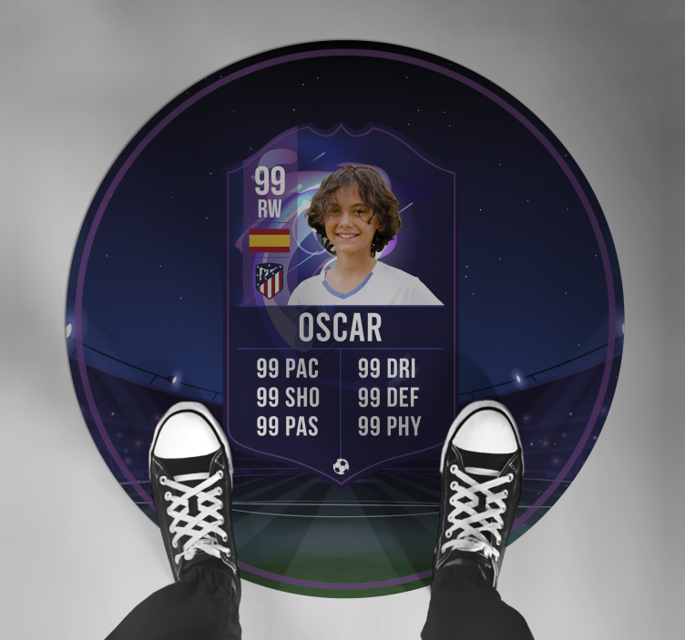 Tapis vinyle ado carte de joueur de football - TenStickers