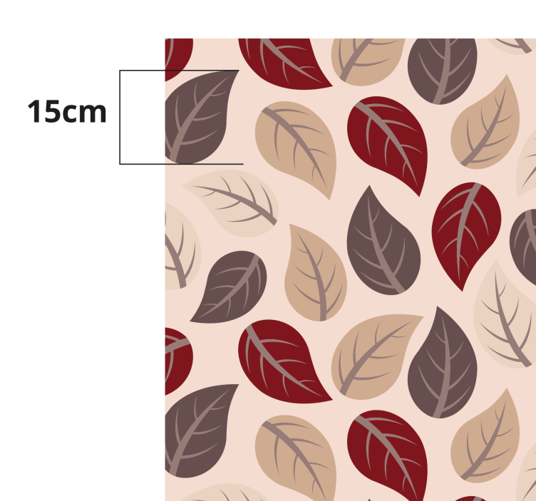 Tapis vinyle fleurs et plantes motif de feuille d'automne - TenStickers