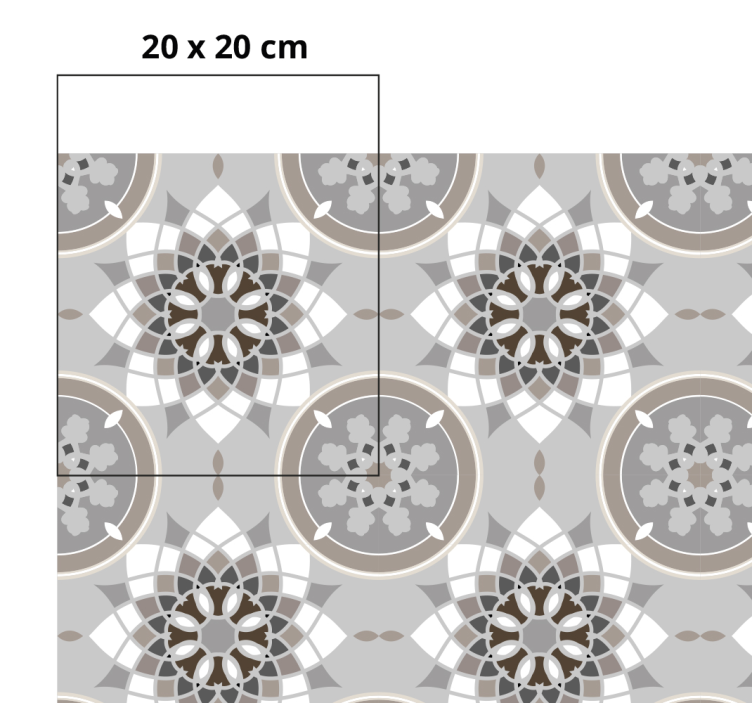 Tapis mosaique vinyle kaléidoscope en mosaïque - TenStickers