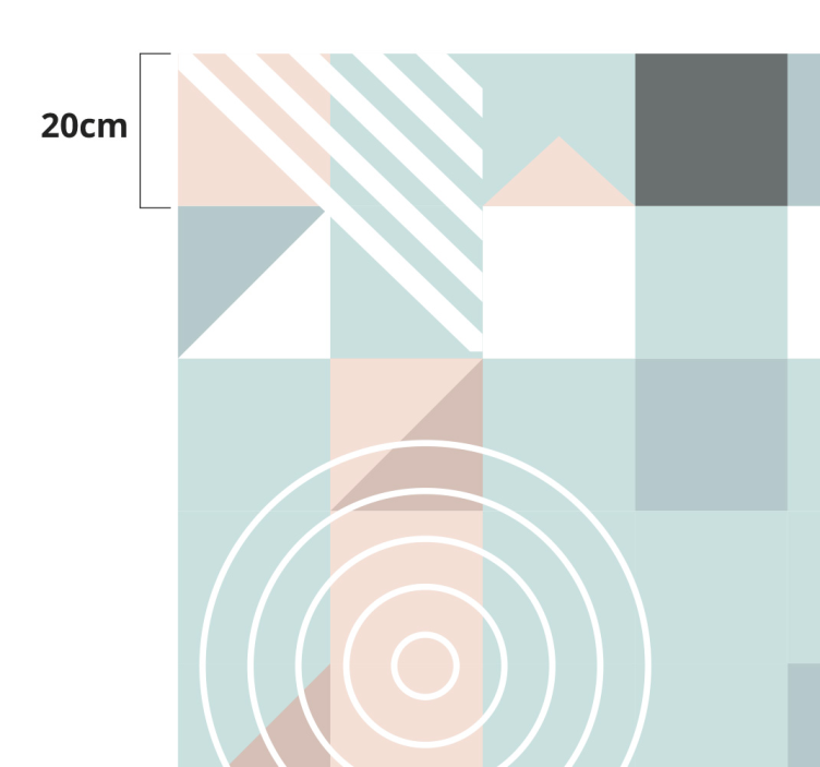 Tapis vinyle géométrique motif abstrait - TenStickers