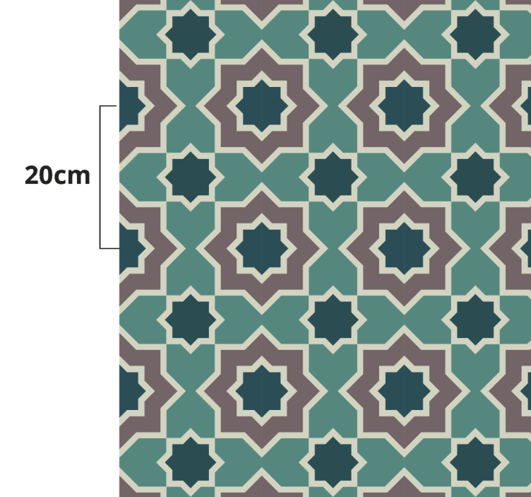 Tapis mosaique vinyle motif étoile décoratif - TenStickers