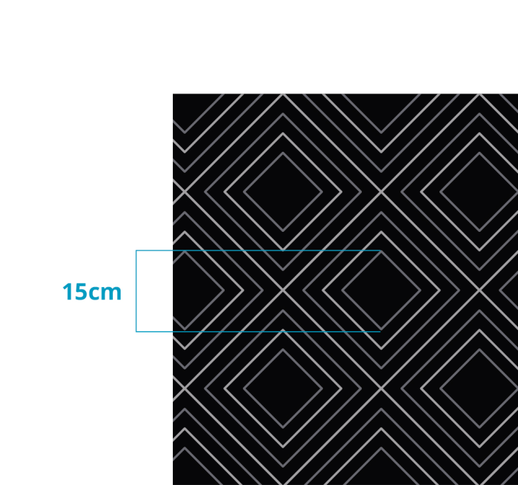 Tapis vinyle géométrique géométrique monochromatique - TenStickers