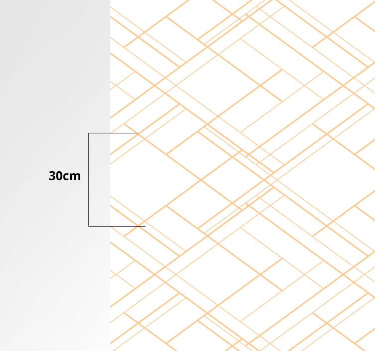 Tapis vinyle salon Lignes irrégulières dorées sur fond blanc - TenStickers