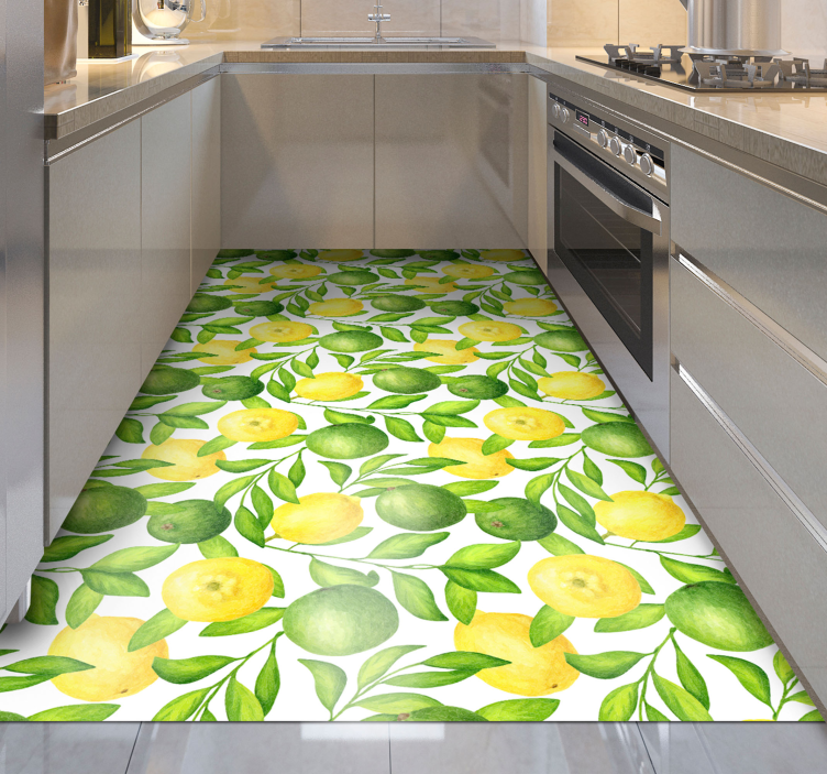 tapis vinyle cuisine Citrons et limes - TenStickers