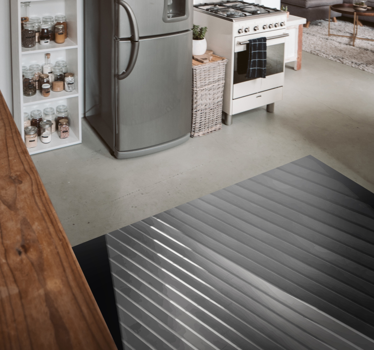 tapis vinyle cuisine Nuances de gris simples - TenStickers