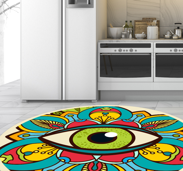tapis vinyle cuisine Oeil de fatima - TenStickers