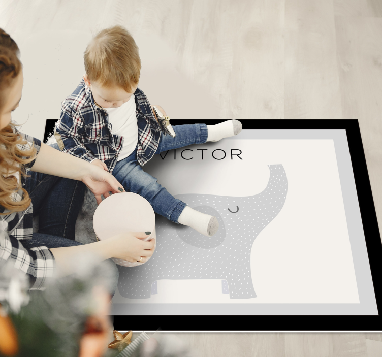 Tapis autocollant éléphant personnalisable pour enfant - TenStickers
