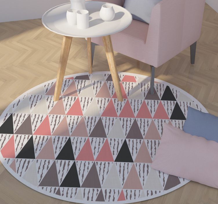 Tapis vinyle geometrique vinyle de triangles de couleur - TenStickers