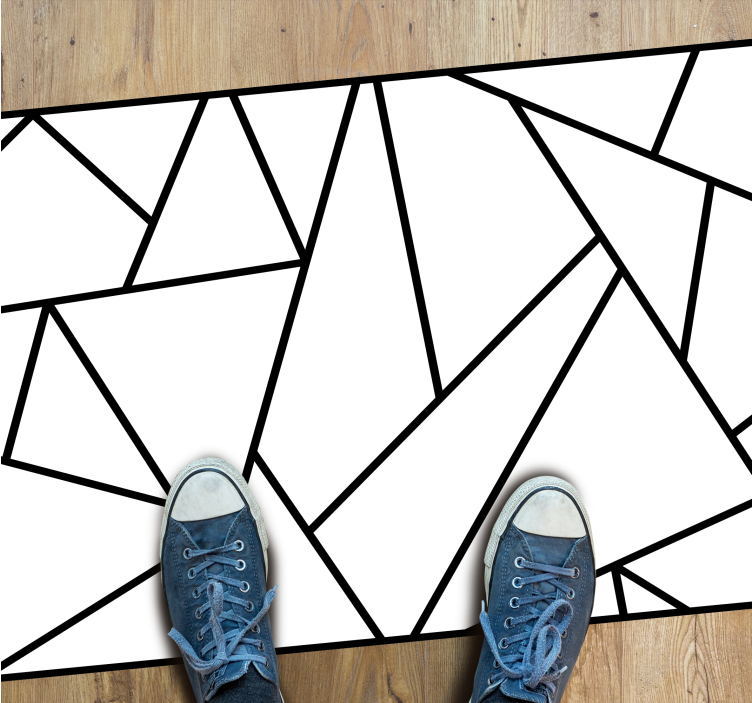 Tapis vinyle minimaliste de lignes géométriques - TenStickers