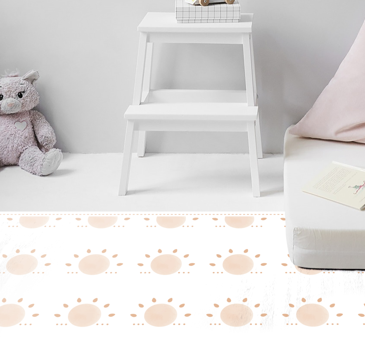 Tapis vinyle minimaliste Soleil minimal abstrait - TenStickers