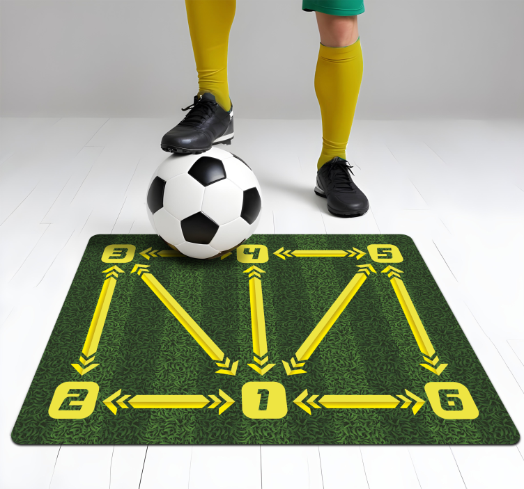 Tapis vinyle rectangulaire entraînement de football - TenStickers