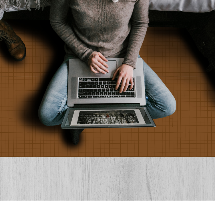 Tapis vinyle salon Effet tissu "style japandi" - TenStickers