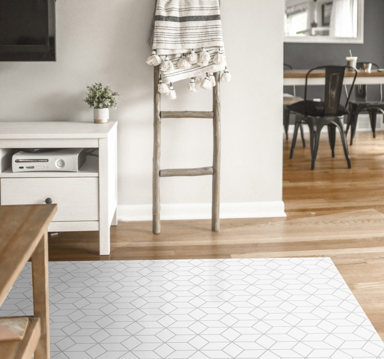 tapis vinyle salon Hexagones nordiques - TenStickers