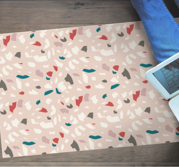 Tapis vinyle salon vinylee effet terrazzo - TenStickers