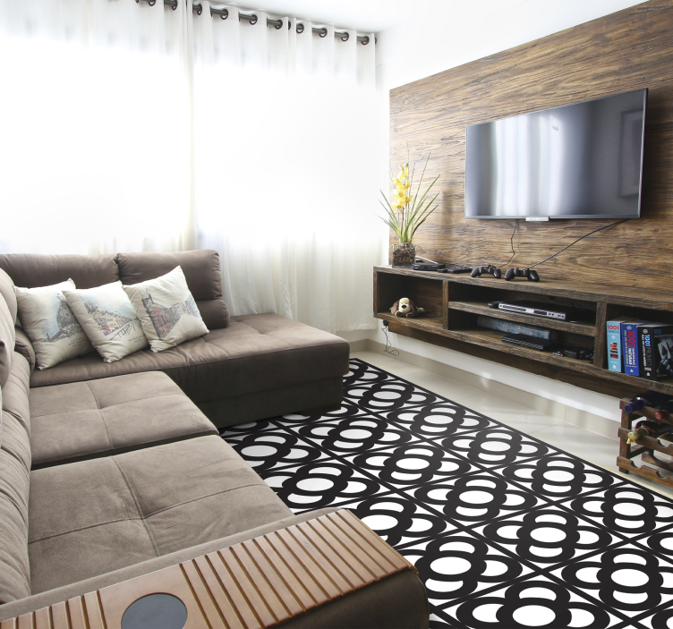 Tapis vinyle motif Pavé de barcelone - TenStickers