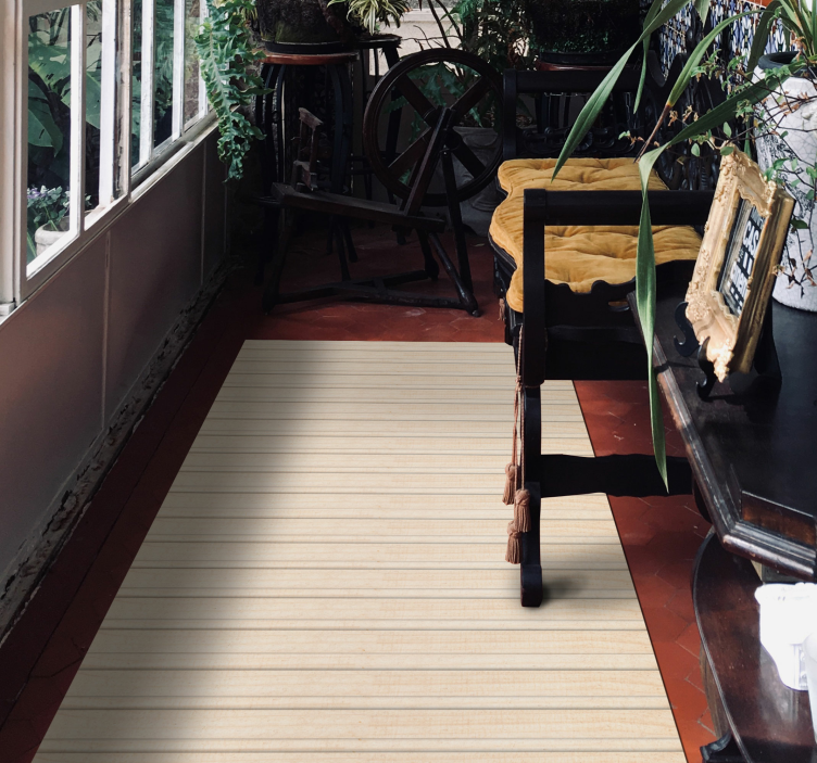 Tapis vinyle en bois Lattes en relief - TenStickers