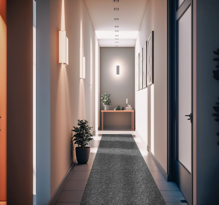 Tapis vinyle moderne Tissu monochrome gris - TenStickers