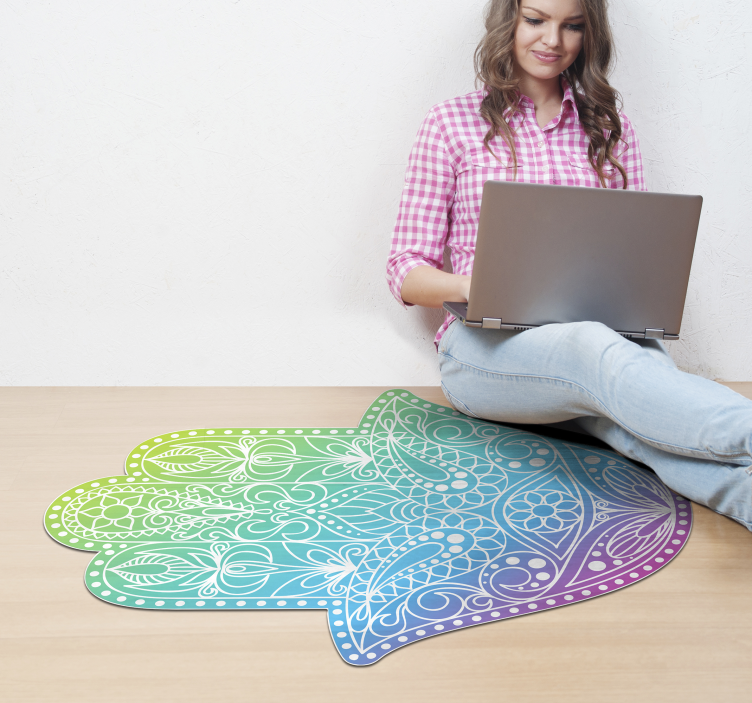 Tapis en vinyle fatima mandala - TenStickers