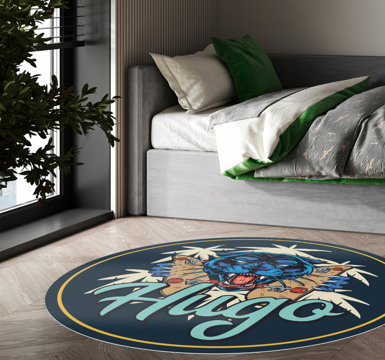 Tapis vinyle animal Panthère personnalisée - TenStickers
