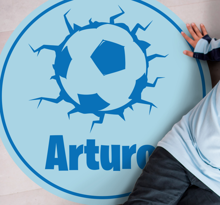 Tapis vinyle avec nom Mur de rupture de balle - TenStickers