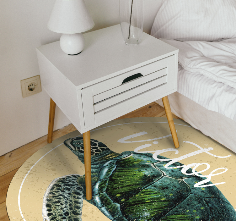 tapis vinyle  Tortue de mer avec nom - TenStickers