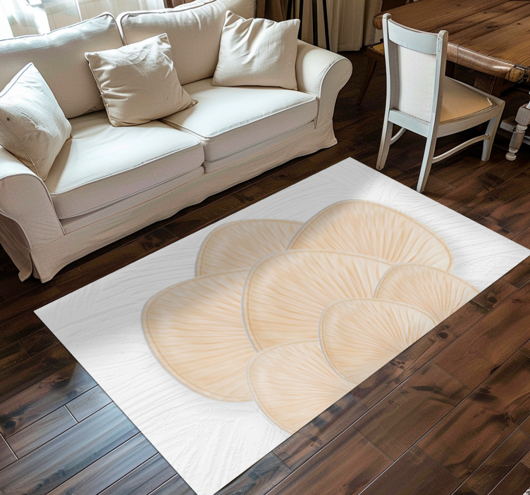 Tapis vinyle texture forme de pétale neutre texturée - TenStickers