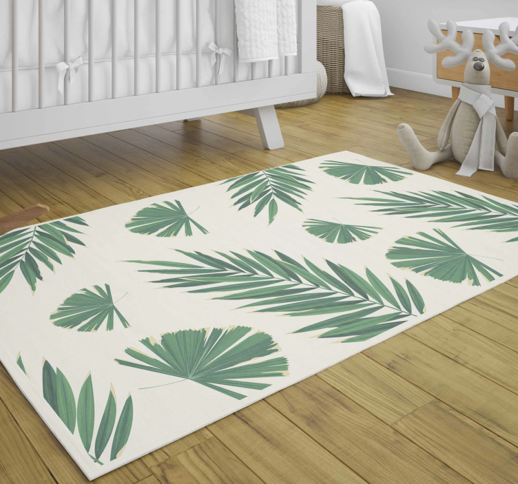 tapis vinyle chambre avec des plantes - TenStickers