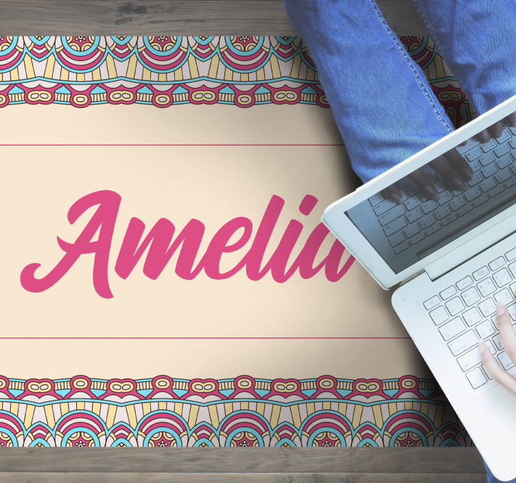 Tapis vinyle ado conception personnalisée bohème - TenStickers