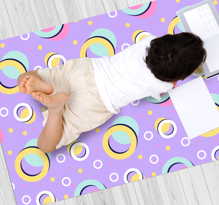 Tapis vinyle autres tapis éléments circulaires animés - TenStickers