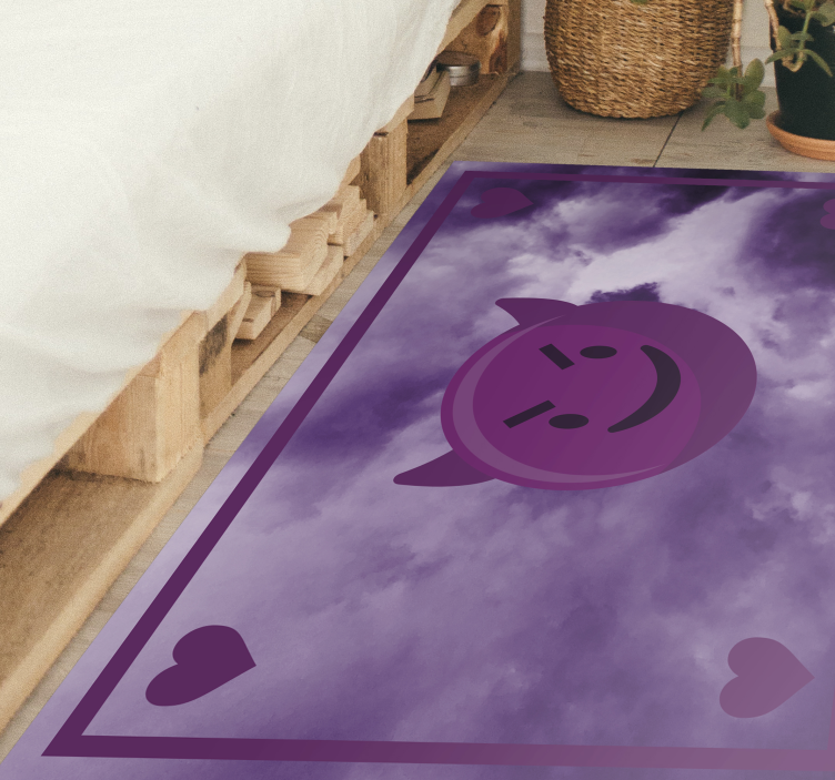 Tapis vinyle ado emoji diable souriant - TenStickers