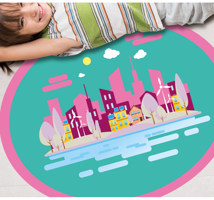 Tapis vinyle autres tapis paysage urbain coloré - TenStickers