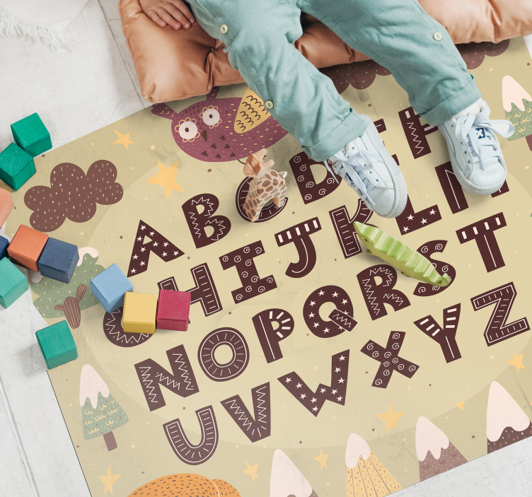 Tapis vinyle alphabet pépinière d'alphabets - TenStickers