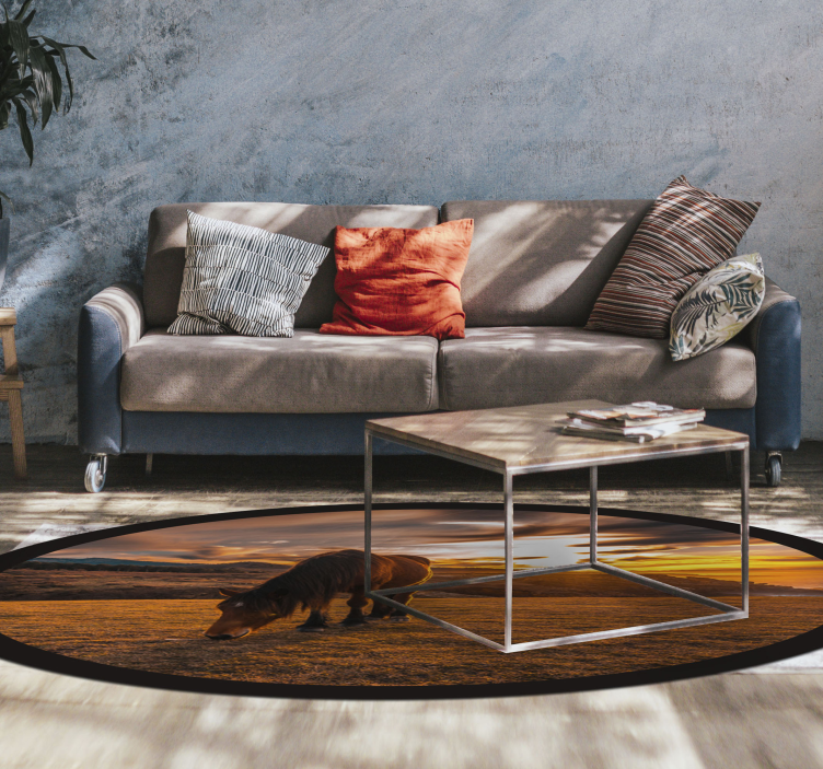 Tapis vinyle animal cheval majestueux mangeant - TenStickers