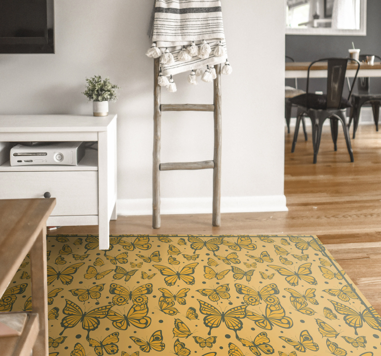 Tapis vinyle animal délice de papillon - TenStickers