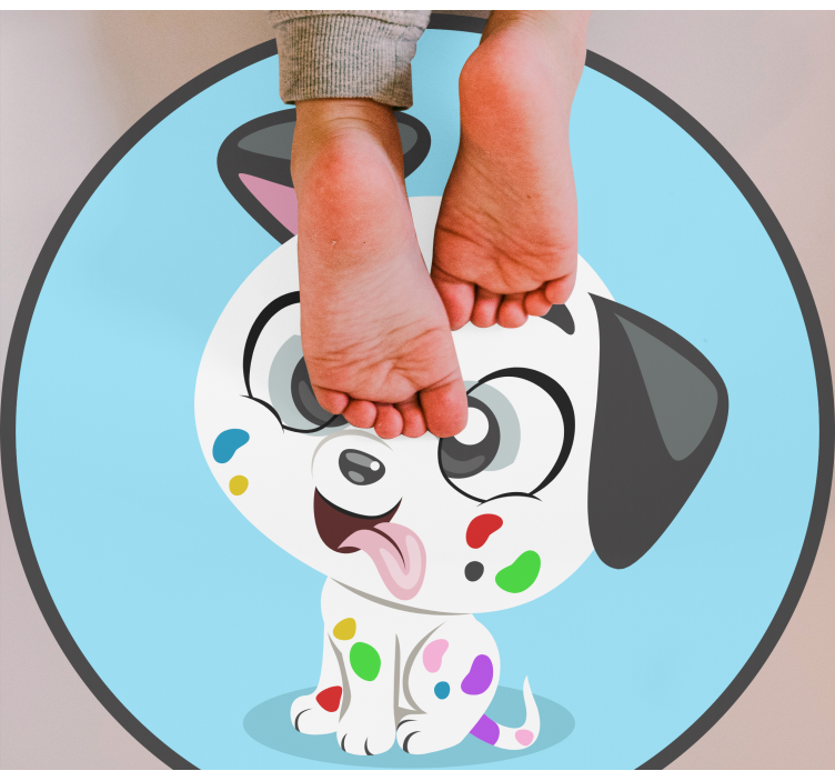 Tapis vinyle animal bébé dalmata coloré - TenStickers