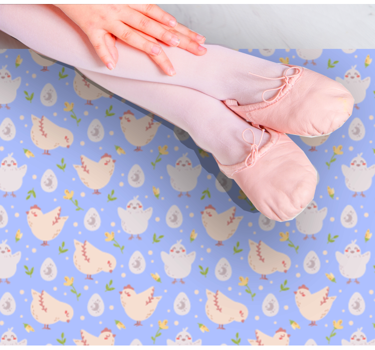 Tapis vinyle autres tapis motif de poulets ravissants - TenStickers