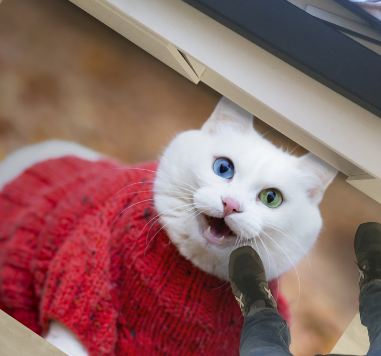 Tapis vinyle animal pull chat joueur - TenStickers