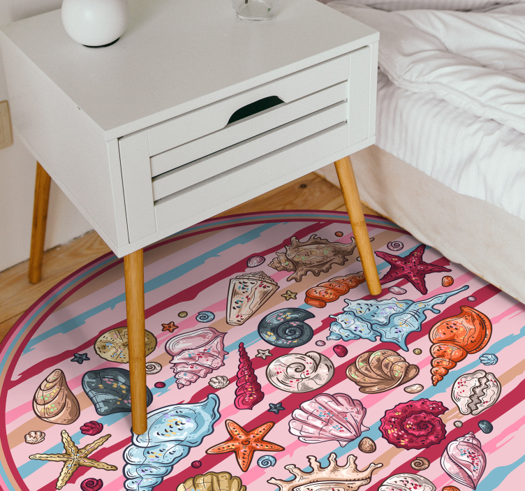 Tapis vinyle animal trésors du bord de mer - TenStickers