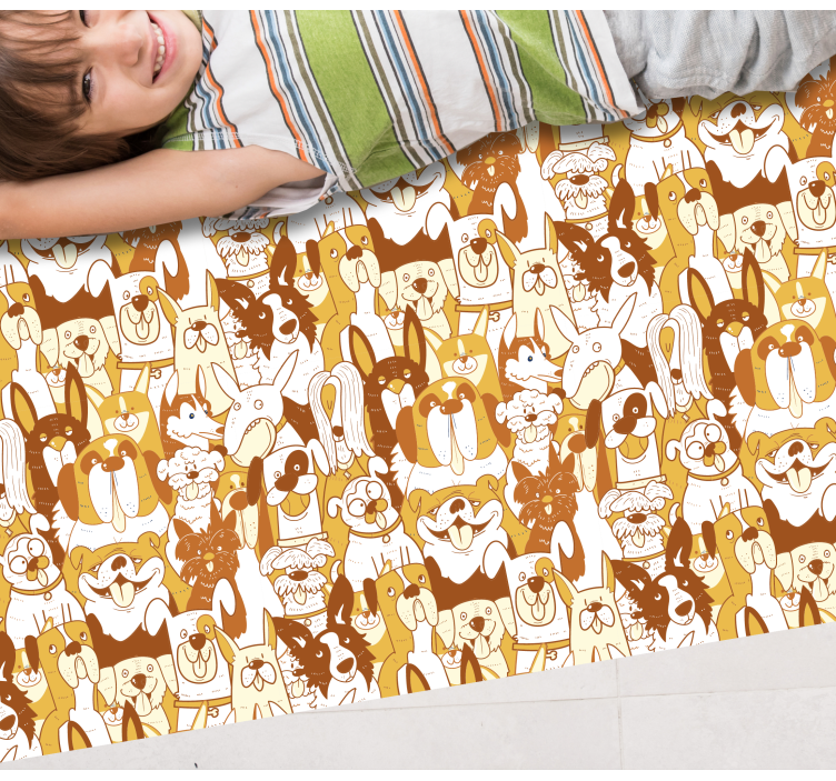 Tapis vinyle animal visages d'animaux bruns - TenStickers