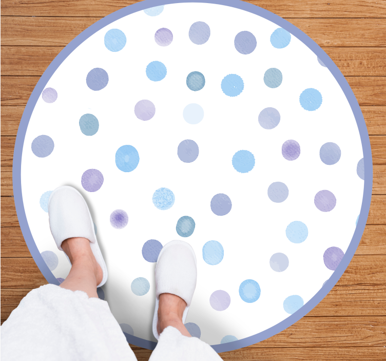 Tapis vinyle autres tapis cercles pointillés vibrants - TenStickers