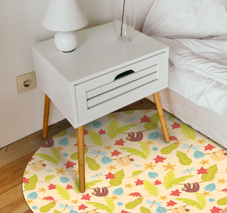Tapis vinyle autres tapis circulaire des créatures d'automne - TenStickers