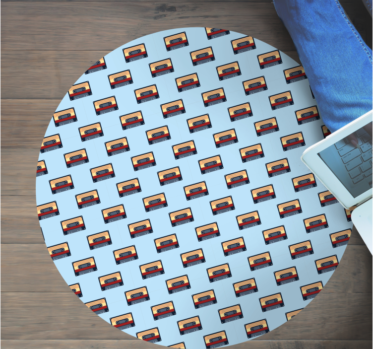 Tapis vinyle vintage concept cassette rétro - TenStickers